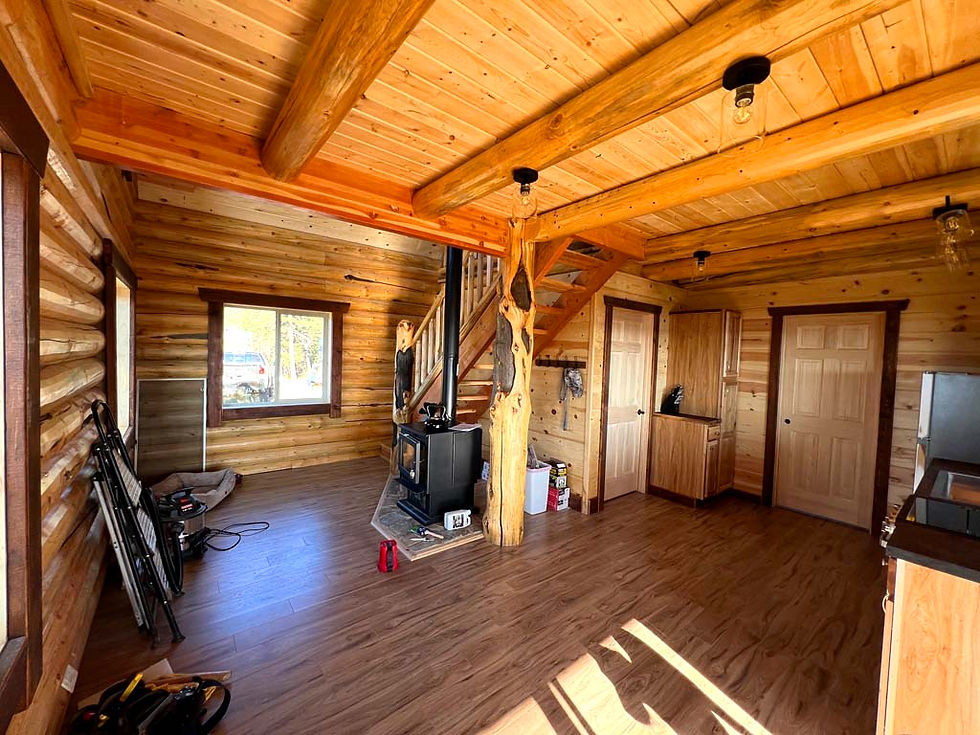 20x24 North Fork View Log Cabin Kit | Lazarus Log Homes - Diy Off Grid Flooring Renovation